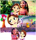 Raiponce, Pascal, Vaiana et Heihei (P�ques)